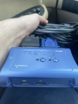 TRENDnet TK-207 2-Port USB KVM Switch VGA w/ Built-In Cables + HDMI Switch Bonus