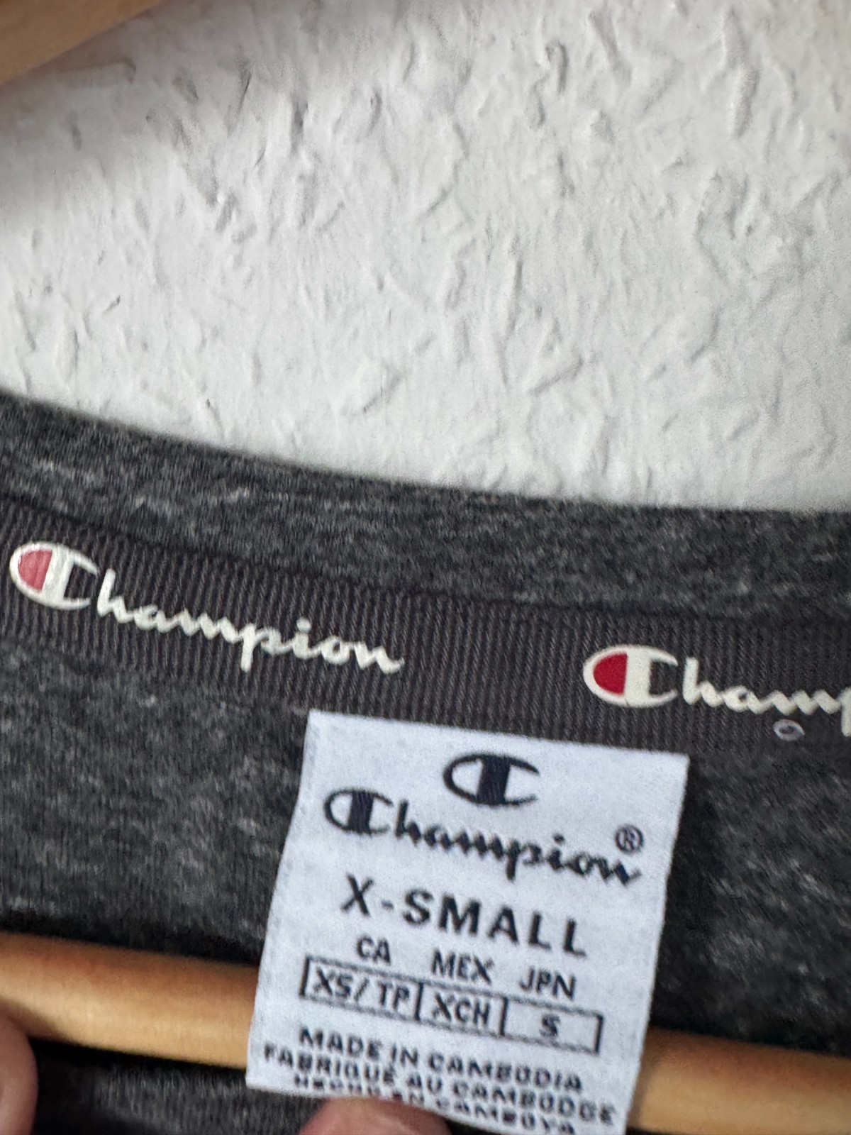 Champion "Authentic Athletic Apparel" Men's Heather Charcoal T-Shirt - XS image 9