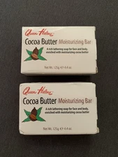 2 Queen Helene Cocoa Butter Moisturizing Bar Soap 4.4 oz. NEW SEALED NOS