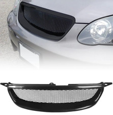 Front Bumper Grill For 2003-2007 Toyota Corolla Ce Le S Xrs Mesh Grille Black