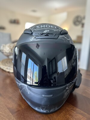 sena for shoei rf 1200 Shoei RF 1200 Ruts Racing Motorcycle Helmet Size M w/Sena 20S Evo &2 Visors