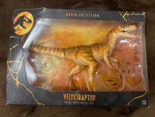 Jurassic Park The Lost World Amber Collection Velociraptor Raptor Figure New NIB