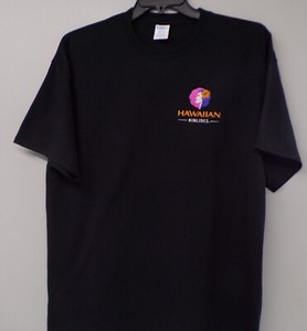 Hawaiian Airlines Embroidered T-Shirt S-6XL, LT-4XLT Honolulu Maui New