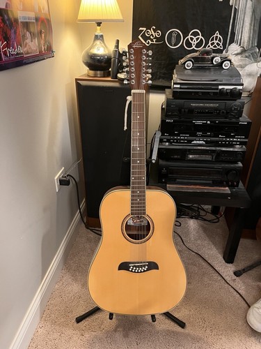 Oscar Schmidt Acoustic Guitar 12String OD312 W/gig Bag,strings,strap Included
