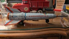 Holdraketa Interkozmozs Tin Litho Friction Toy Rocket 1980's Hungary