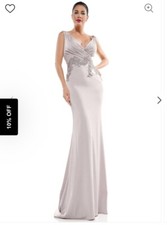 Marsoni Silver Mother of The Bride Long Maxi Dress 1054 Size 16