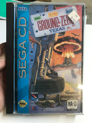 Ground Zero Texas (Sega CD, 1993) Complete Very Good Condition Tested Sample Pic