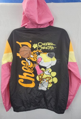 Cheetos Windbreaker Quarter Zip Multicolor Adult Size Small Chester Cheetah - Picture 2 of 11