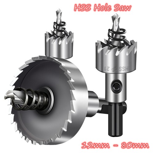 12mm - 80mm HSS Hole Saw Drill Bit Stainless Metal Aluminum Plastic Cutter Tool - Picture 6 of 48