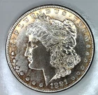 1881 S Morgan $1 Dollar 90% Silver BU Obverse Toned Uncirculated Coin