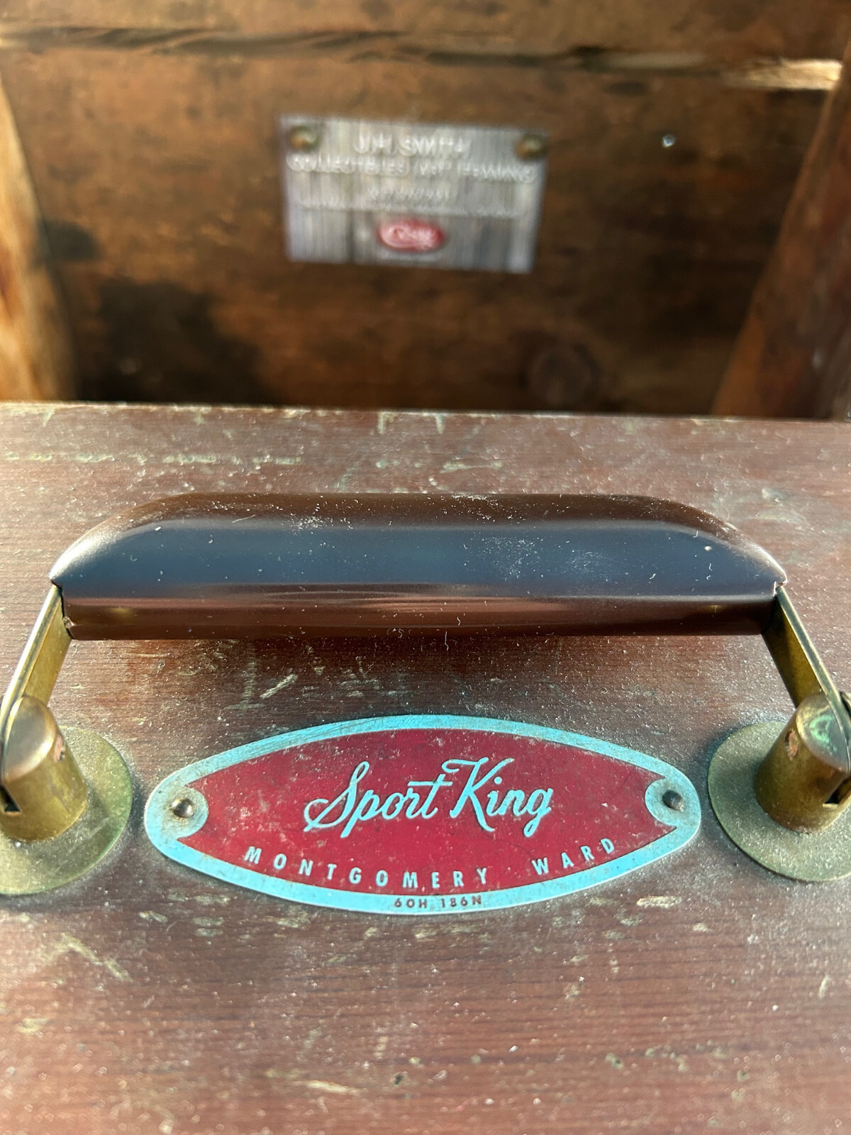 Vintage Montgomery Ward Wood Sport King Tackle Box 60H 186N eBay