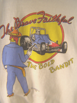 80s Calistoga Speedway グラフィックプリント Tシャツ M VTG Calistoga Speedway Graphic Print 80's T-shirt Brave Faithful