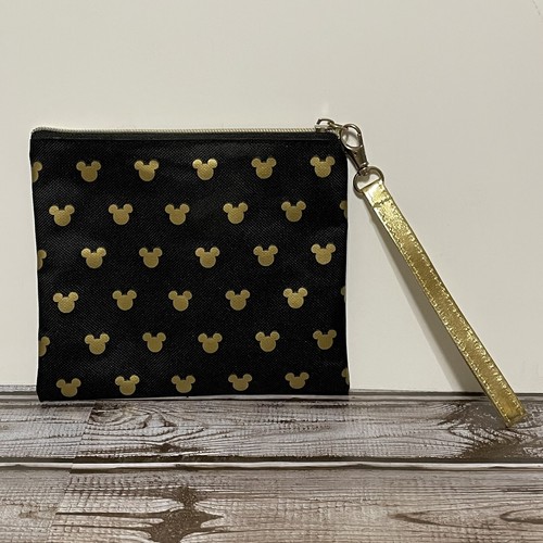 Disney Mickey Mouse Tasche Gold & Schwarz mit abnehmbarem goldenem Armband - Bild 1 von 3