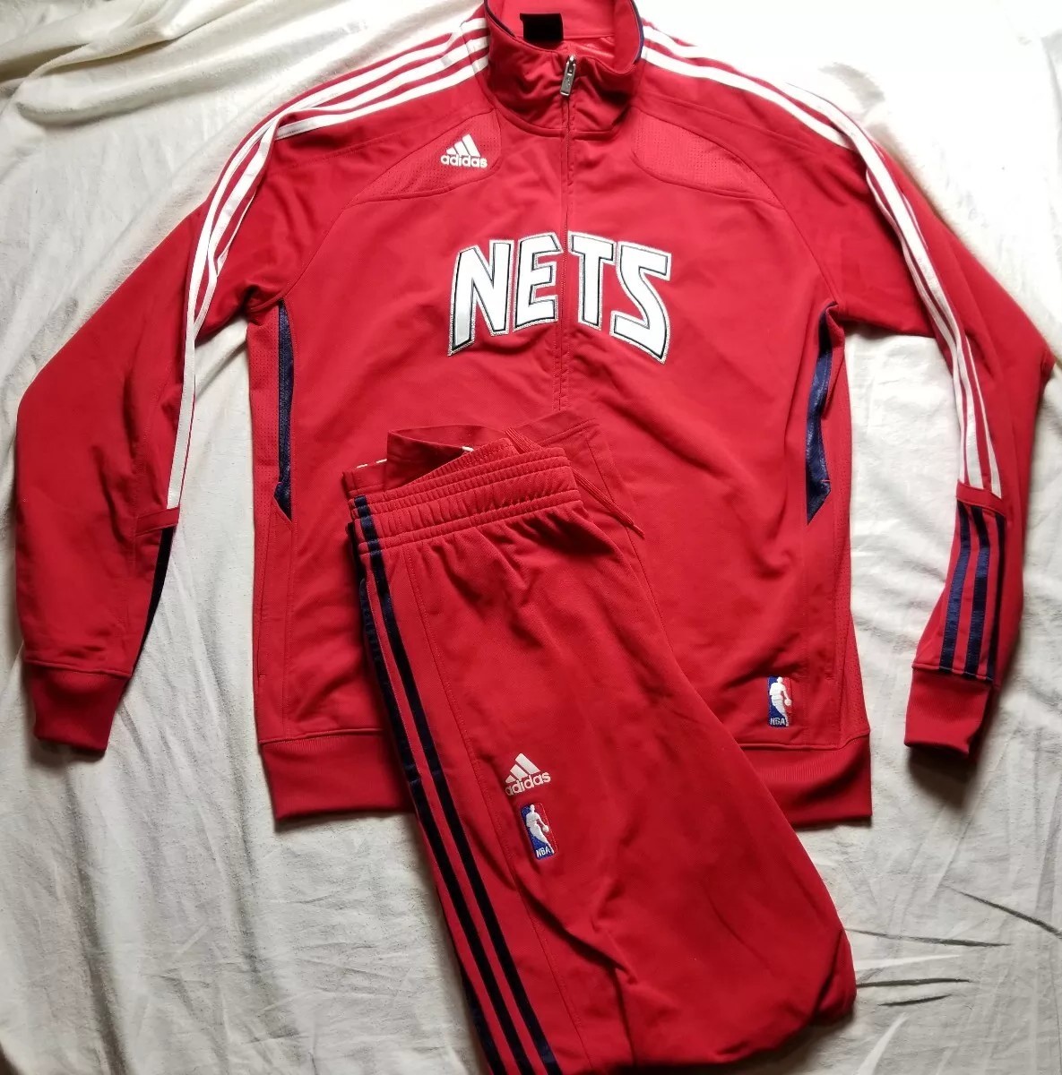 Vintage Adidas NBA Basketball Nets Authentics on Court Warm Up