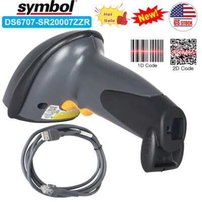 Symbol Motorola DS6707-SR20007ZZR 1D/2D Handheld Barcode Scanner w/USB Cable US