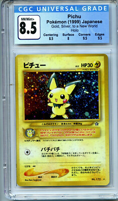 Pichu #172 Japanese Pokemon CGC 8.5 NM/MT+ 1999 Neo Genesis Pichu #172 Japanese Pokemon CGC 8.5 NM/MT+ 1999 Neo Genesis