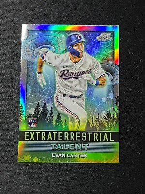 2024 Topps Chrome Cosmic - Extraterrestrial Talent - Evan Carter RC - Rangers