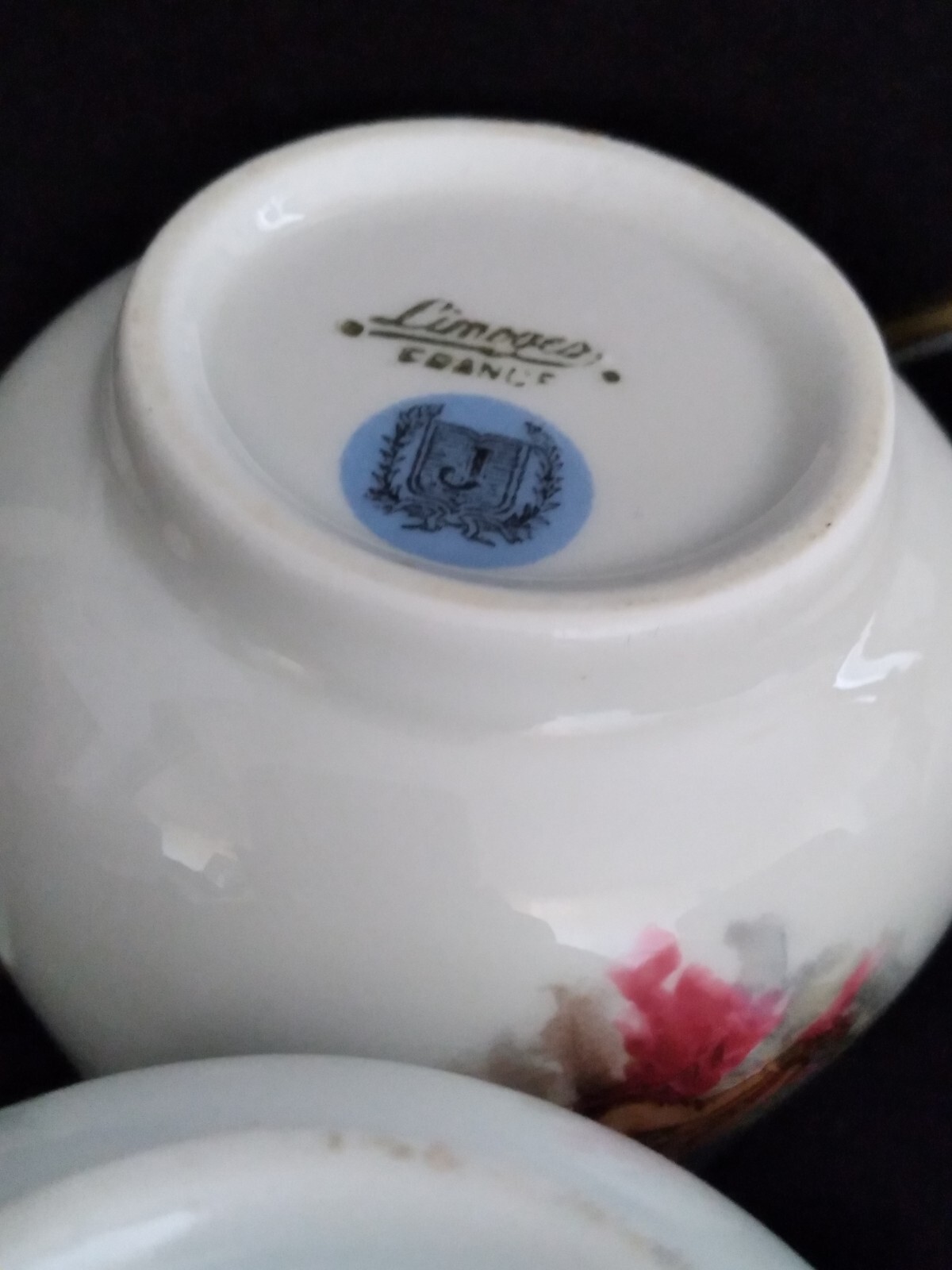 Set of 4 Limoges France Shabby Cherub Putti Cupid Decor Pots De Creme