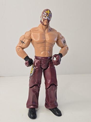 WWE 2003 Rey Mysterio Jakks Wrestling Action Figure Ruthless Aggression Purple - Picture 1 of 8