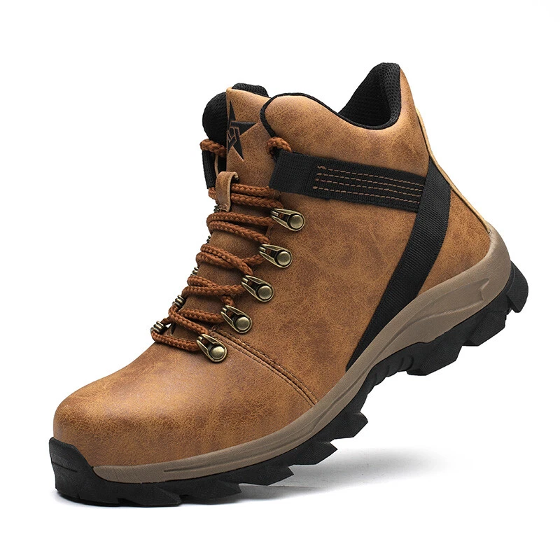 Mens Waterproof Work Boots Steel Toe shoes Safety Shoes Indestructible Non Slip