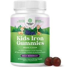 Tasty Kids Multivitamin with Iron Gummy - Gentle for Kids and Toddlers 60ct