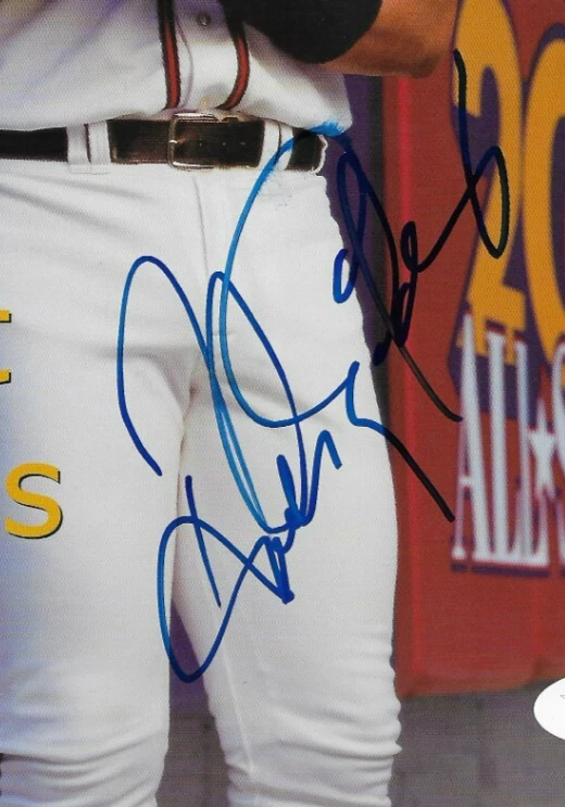 Signed Andres Galarraga Atlanta Braves Program SMALL SMUDGE w JSA Authentication - Image 3 of 4