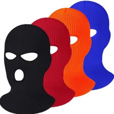 3 Hole Full Face Mask Winter Ski Cap Balaclava Beanie Warm Hat Tactical Hood Men