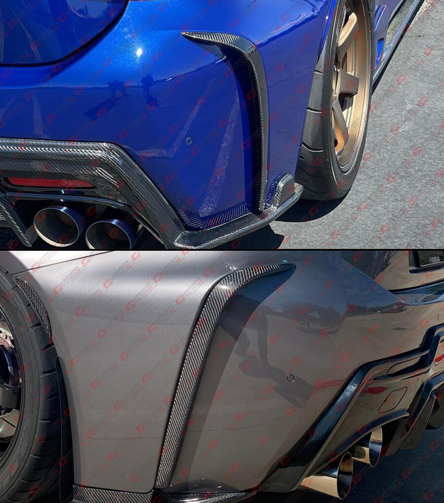 FOR 15-18 LEXUS RC F RCF REAL CARBON FIBER REAR BUMPER SIDE TRIM