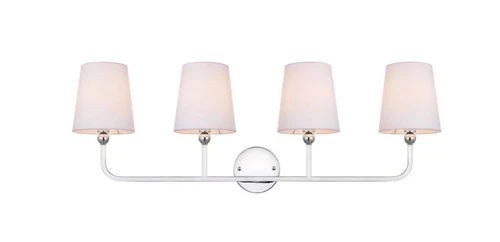 Living District LD7322W36CH Colson 4 Light 36 inch Chrome Bath Sconce Wall Light - Picture 2 of 5