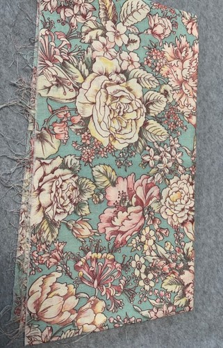 Joan Kessler Floral Fabric Concord 10" x 40" Cotton Pink Green - Picture 2 of 5