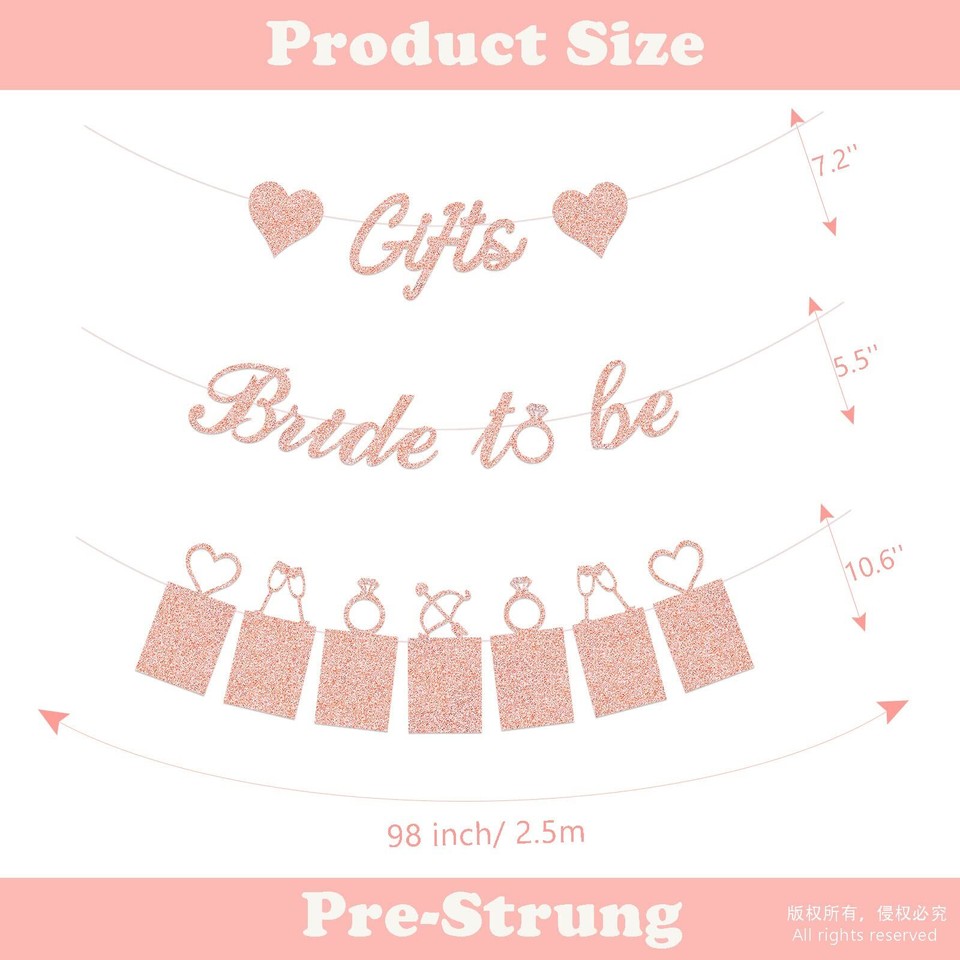 Bridal Shower Decorations Gifts Bride to be Banner and Photo Banner