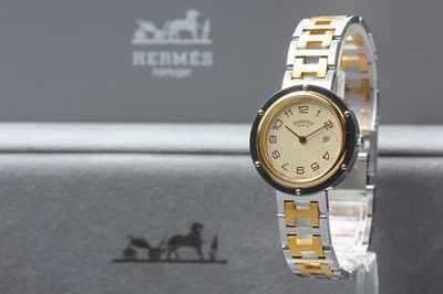 Box Papers [Near Mint] HERMES Clipper CL3.440 Quartz 30mm Unisex Watch JAPAN
