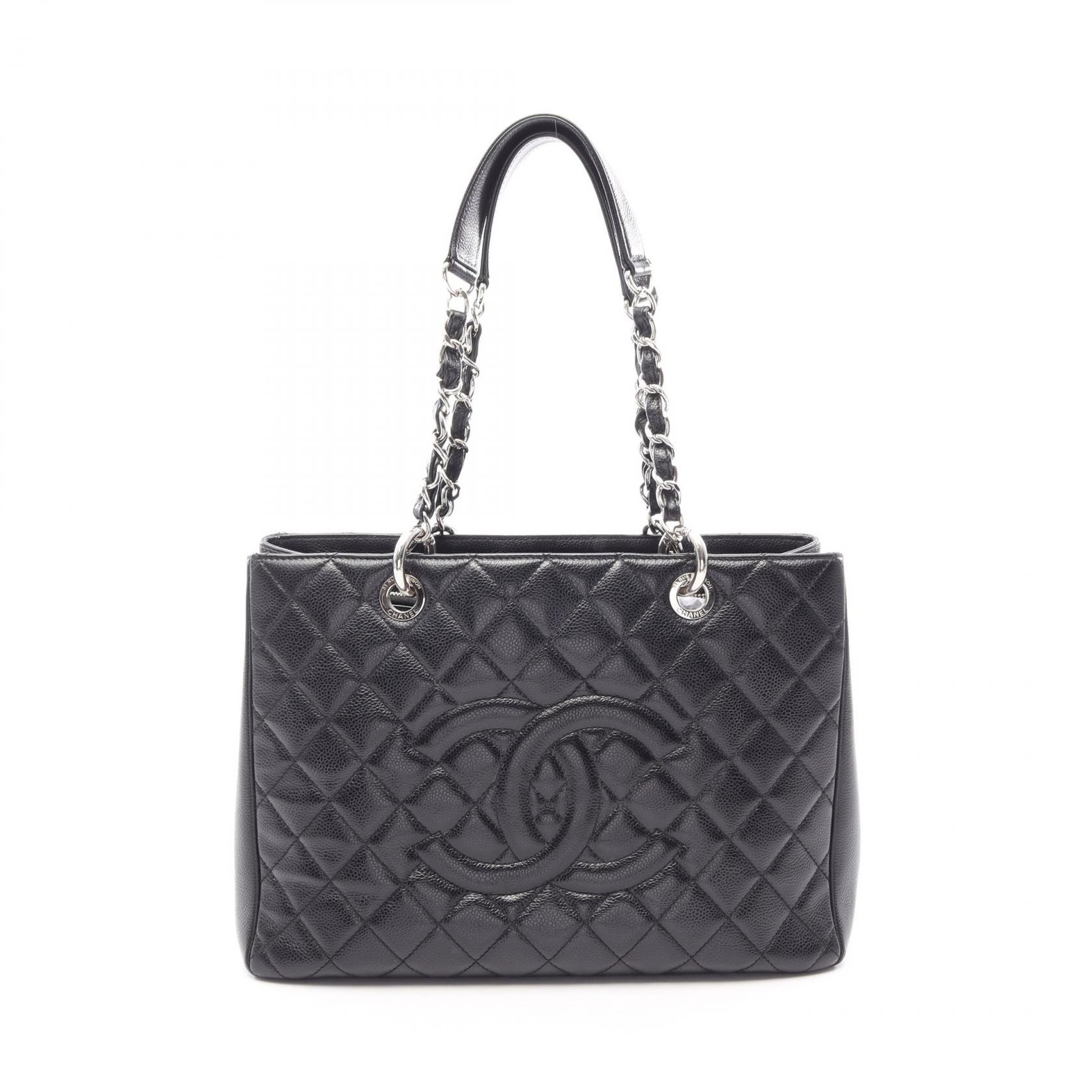 CHANEL Matelasse Grand Shopping GST Tote chain shoulder hand Bag A50995 leather