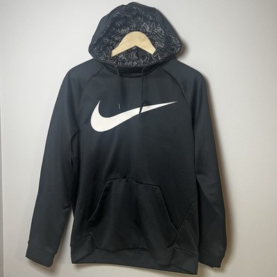 Nike Dri-FIT Pullover Training Hoodie Men s M Fleece Insulted Topography in Hood