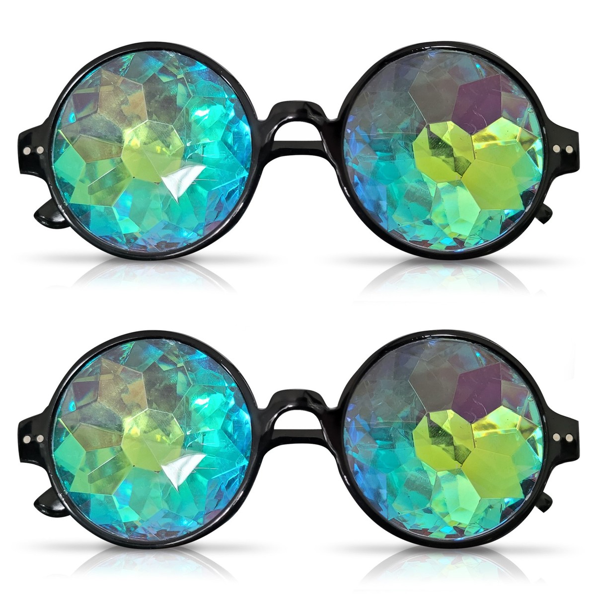 2-8pk Kaleidoscope Glasses Rave Sunglasses | Festival Diffraction