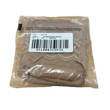 NWT Soma Size S Vanishing Edge Microfiber W Lace Hipster Panty Soft Tan