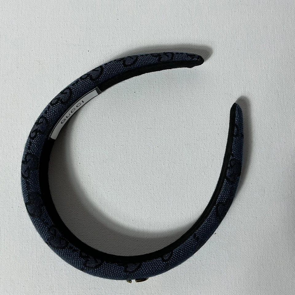 Gucci GG Denim Logo Headband - Image 2 of 3