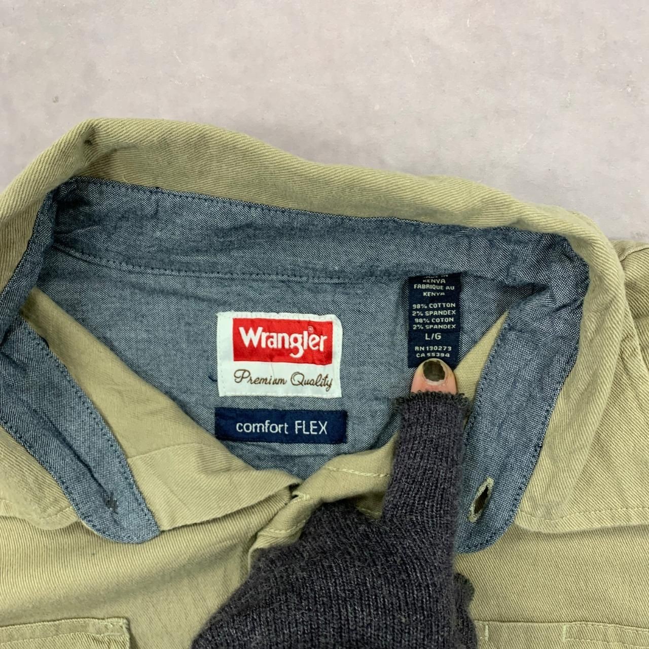 Wrangler Shirt long sleeve shirt with chest pockets Men's L thumbnail 4