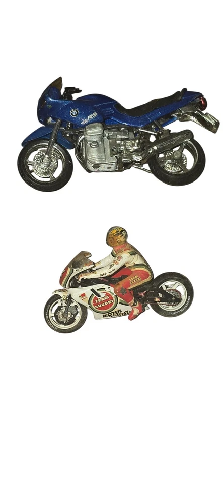 Lote de bicicletas deportivas diecast vintage Honda Yamaha Kawasaki Suzuki BMW modelos 10 piezas SetX Foto 3 de 4