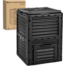 Outdoor Garden Compost Bin, 80 Gallon Bpa-Free Large Capacity Composter for Back