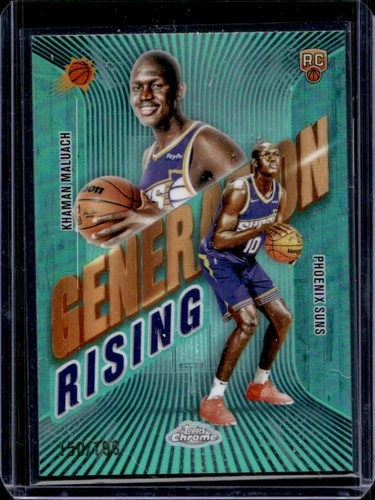 2025 Topps Chrome Khaman Maluach Refractors Aqua (RAW)
