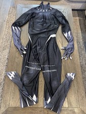 Mens Black Panther Zentai Skinsuit Spandex Cosplay Costume Bodysuit L New