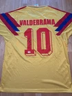 Pibe Carlos Valderrama Signed Autographed Colombia Soccer Jersey. JSA Coa. Rare