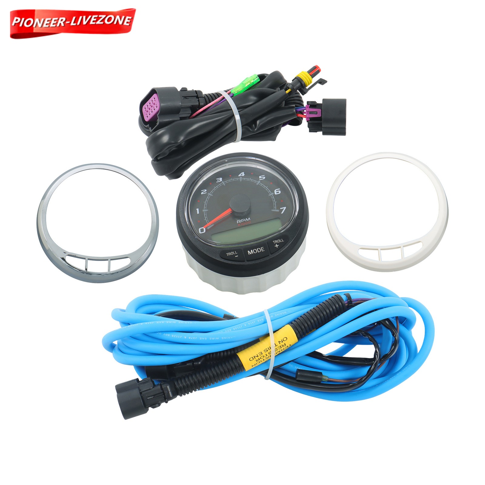 79-8M0135641 For Mercury Marine Smart Craft SC1000 Tachometer Black 7000 RPM