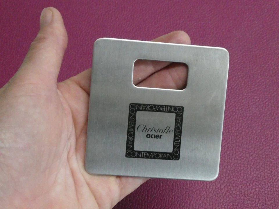 CHRISTOFLE Steel Bottle Opener - Minimalist - Design - Metal - Image 3 of 4