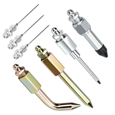 7pcs Grease Gun Accessory Kit with Needle Nozzles Dispenser Rubber Tip Adapters