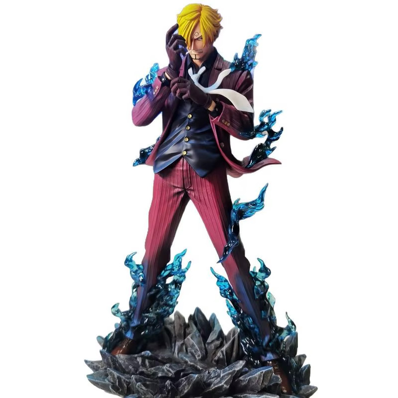 Statua One Piece Sanji 25cm: Figura Sanji Diavolo Jambe in PVC da Collezione