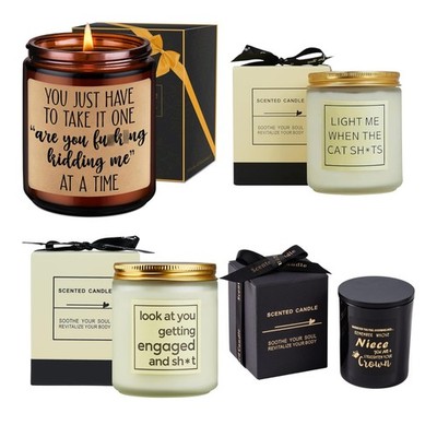 Lustige Duftkerze Geschenk Sojawachs Neuheit Kerze Geschenk verpackt 4 Designs