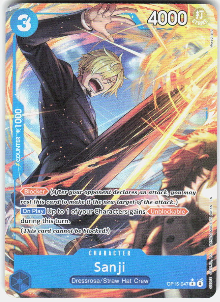 Sanji Alternate Art Foil OP15-047 Adventure on Kami's Island One