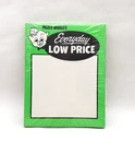 RARE Vintage PIGGLY WIGGLY Everyday Low Price Tag Sale Signs SEALED NEON GREEN